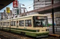 Hiroshima trains an urban landscape, Hiroshima, Japan